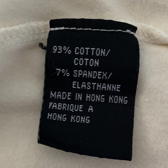 BOHO Women's White Flower Print Cropped  Crew Neck T Shirt Size 1X - Picture 3 of 4